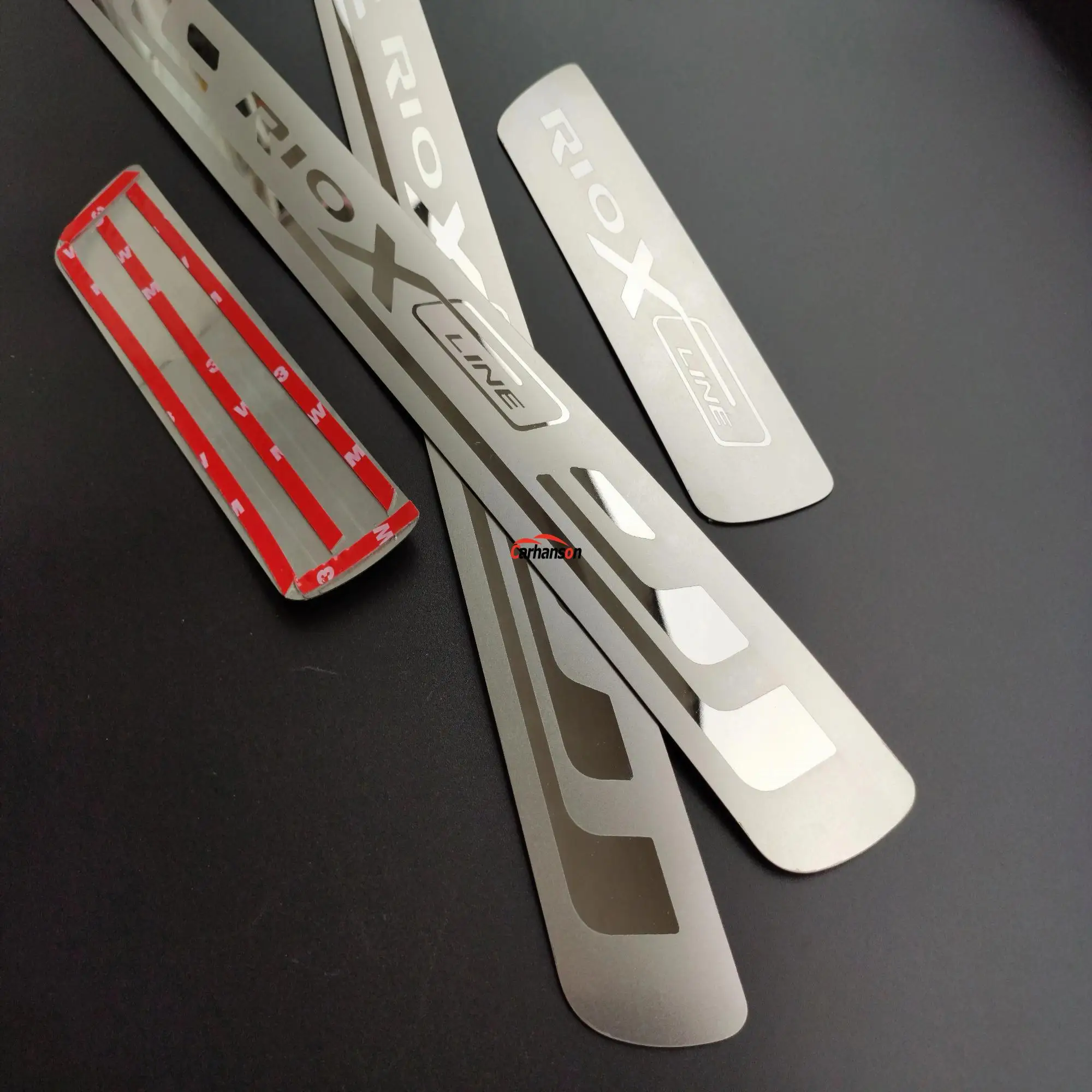 CarFam Stainless Steel Door Sill Scuff Plate for KIA K2 Rio 2012 2013 2014 2015+ CarFam Stainless Steel Door Sill Scuff Plate for KIA K2 Rio 2012 2013 2014 2015+