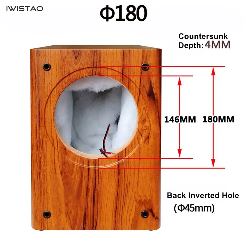 Iwistao 6,5 дюймов полный диапазон динамик пустой шкаф пассивный корпус древесины обратно Inverted15mm высокой плотности МДФ объем 16L DIY