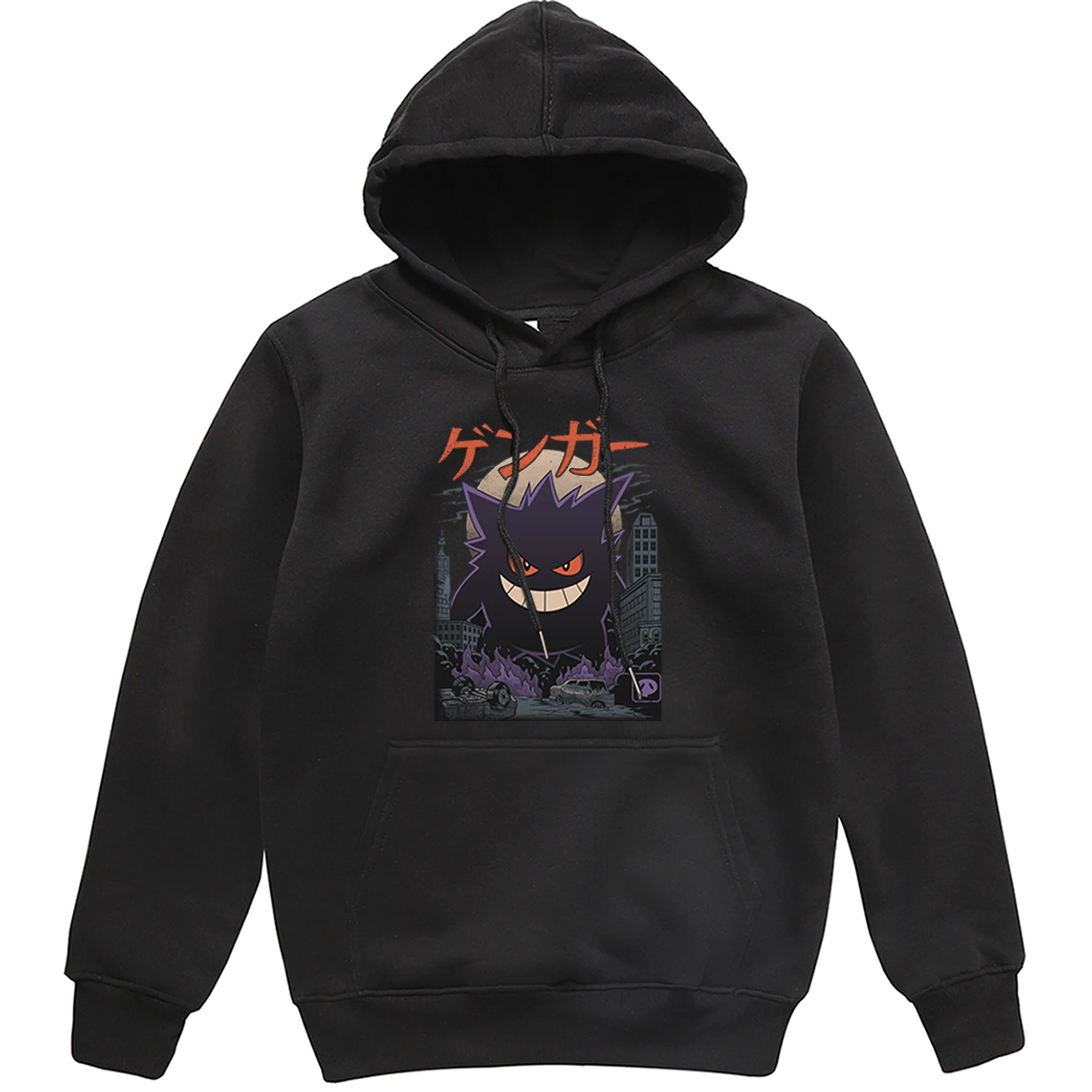 Lovely Gengar Cartoon Prints Men's Sweatshirts Japan Animation Kawaii Elf Men Clothing Streetwear Harajuku Style Man Hoodies Lovely Gengar Cartoon Prints Men's Sweatshirts Japan Animation Kawaii Elf Men Clothing Streetwear Harajuku Style Man Hoodies