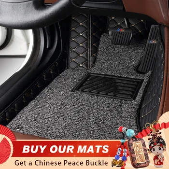 

custom Double layer car floor mats for subaru forester XV BRZ Outback Legacy Tribeca Impreza all models car mats 5 seat