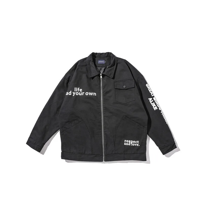 

Tang Mu Cool Spring Clothing New Style Retro Workwear Fold-down Collar Jacket Men's Japanese-style Popular Brand Loose-Fit Cool