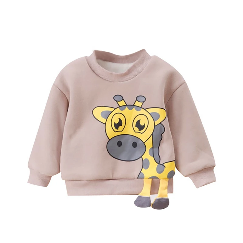 Мягкий осенний свитер для маленьких мальчиков и девочек От 1 до 4 лет хлопковый свитер с длинными рукавами и рисунком Повседневная Верхняя одежда для малышей