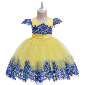 

Princess Kids Dresses for Girls Tutu Lace Flower Ball Gown Baby Girls dresses Children Wedding Party New Year Dress vestidos