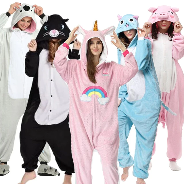  Pijama de animal para adultos, disfraz de pijama suave con  capucha para el hogar, Rosado : Ropa, Zapatos y Joyería