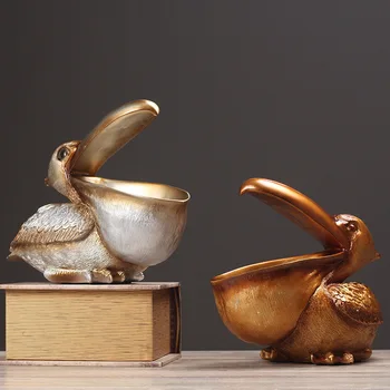 

Nordic Retro Resin Big Mouth Animal Jewelry Cosmetic Storage Box Multifunctional Living Room Storage Box Home Decor Gift Craft