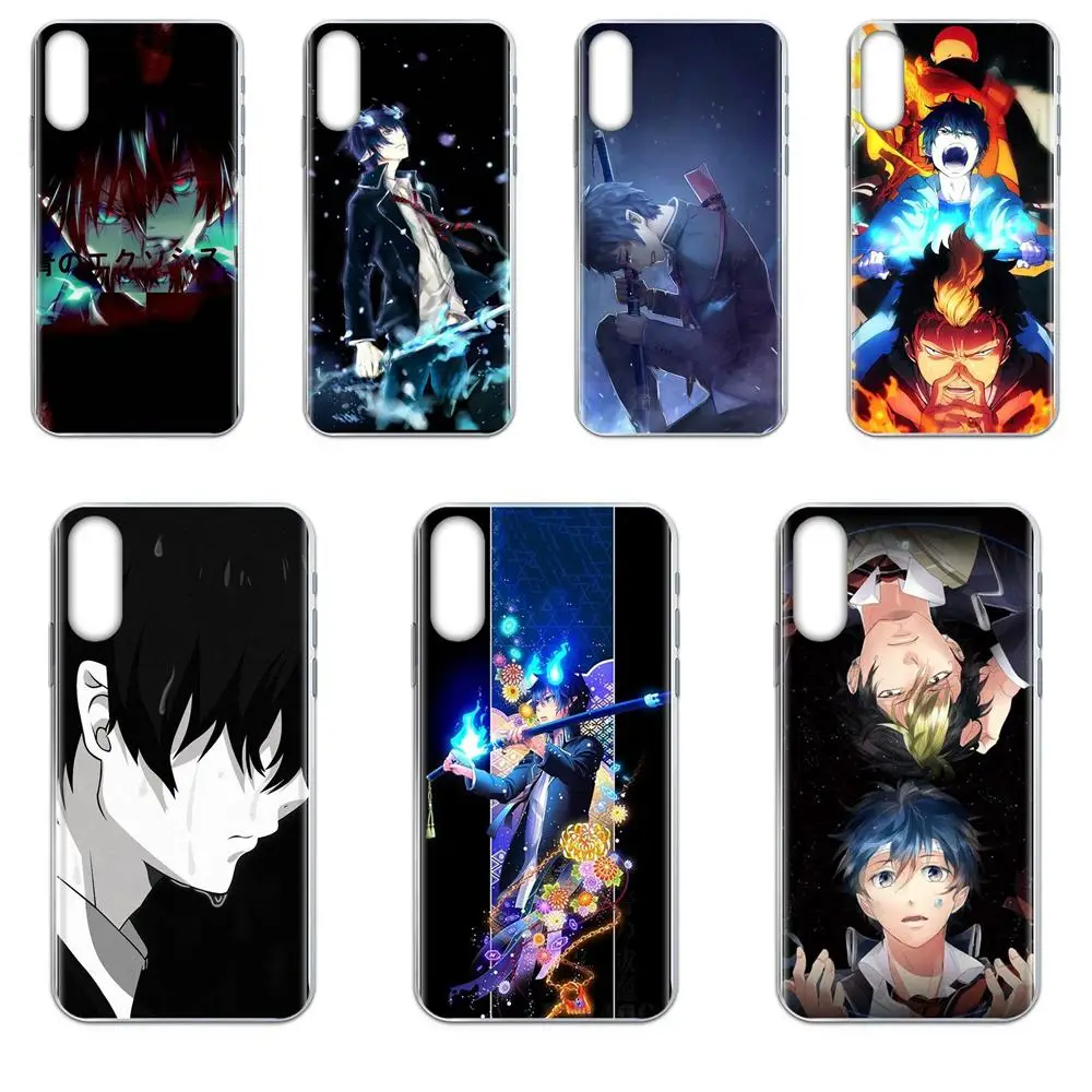 Мягкий чехол из ТПУ для Apple iPhone 4 4S 5 5C 5S SE SE2 6 6S 7 8 11 Plus Pro X XS Max XR синий экзорцист аниме