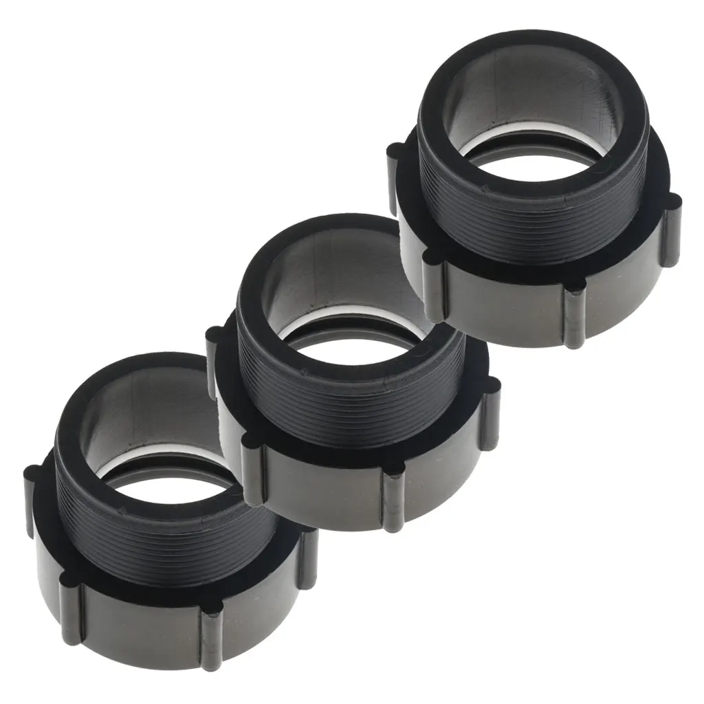 3 Piece DN50 BSP Thread Hose Pipe 2 Inch IBC Tote Tank Valve Adapter, Coarse Thread to Fine Thread