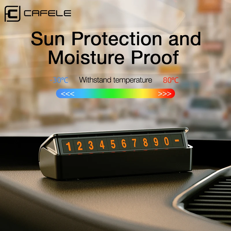 CAFELE Car Temporary Parking Card Holder Magnetic Hide Phone Number Card Plate Parking Card Automotive Interior Accessories CAFELE Car Temporary Parking Card Holder Magnetic Hide Phone Number Card Plate Parking Card Automotive Interior Accessories