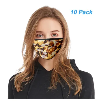 

10pc Reusable Mask Dustproof Washable Cotton Facemask Fashion Earloop Windproof Facemasks Foggy Haze Pm2.5 Protective Mask