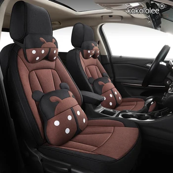 

kokololee Custom FLAX car seat covers set For SUBARU XV Outback Impreza LEGACY Forester Tribeca Automobiles Seat Covers car seat