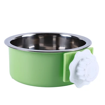 

Round Hanging Pet Cat Dog Bowl Small Dog Teddy Dog Food Bowl Can Be Fixed Hanging Cage Bowl Stainless Steel Hanging Bowl