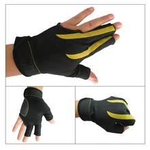 1 пара бильярдных кия перчатки открытый 3 пальца противоскользящие Пот-Абсорбирующие перчатки SAL99