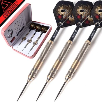 

Professional 3pcs CUESOUL 23g 25g 27g Steel Tip Darts Set with Aluminum Dart Shafts and Higt Quality Dardos Case