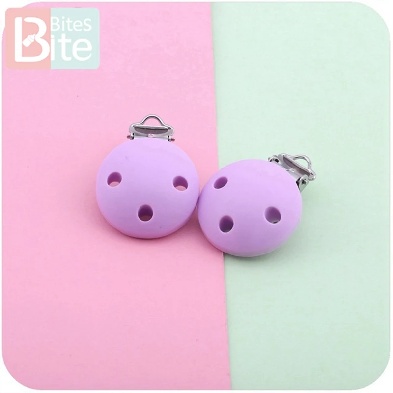 1pc Silicone Pacifier Clips Baby Teether Animal Food Grade Perle Silicone Nipple Holder Rodent Soother Clasp Childen'S Goods Toy - Цвет: purple silicone clip