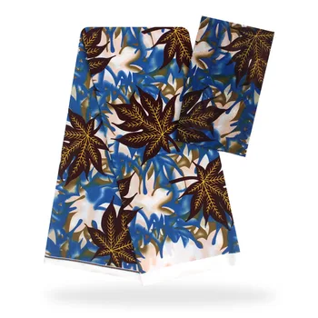 

African wax fabric chiffon silk wax print fabric soft silk material for women dress 4+2yards