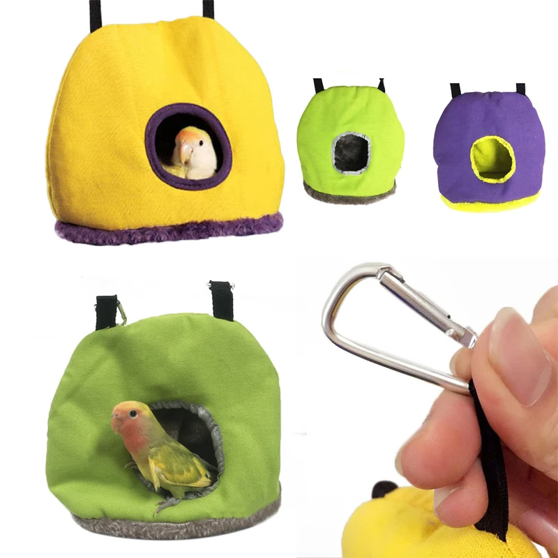 Pet Bed Bird Warm Mat Soft Pad Sleeping Nest Round House Decoration S/M Size