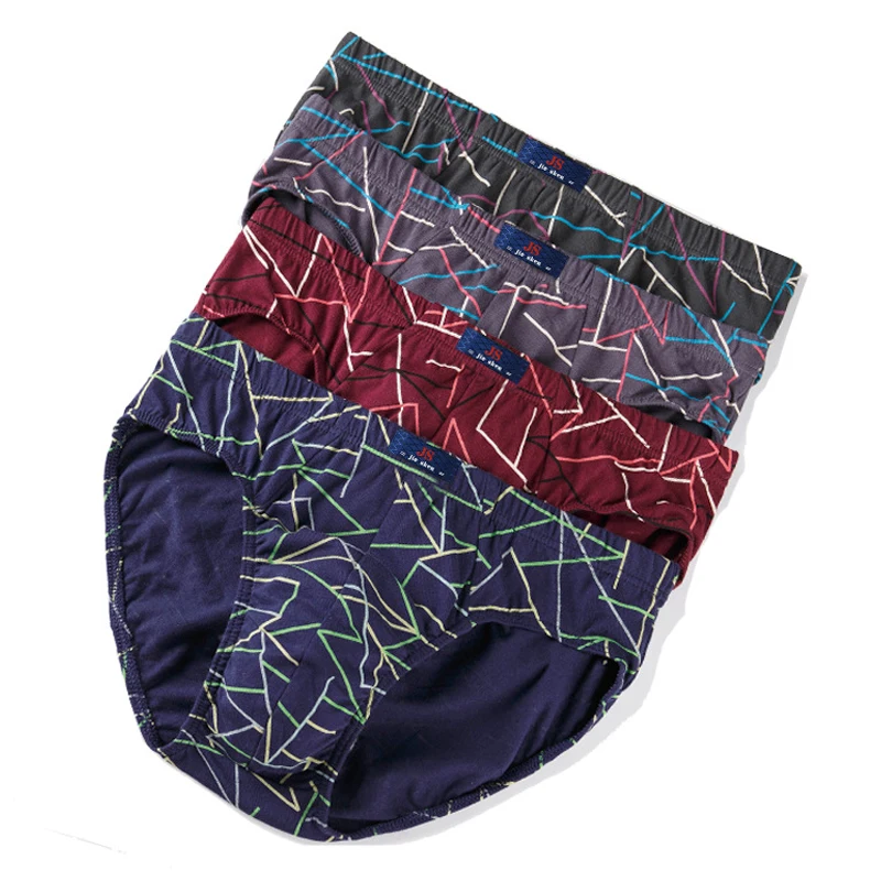 Трусы мужские из дышащего хлопка с заниженной талией большие размеры 5XL размера