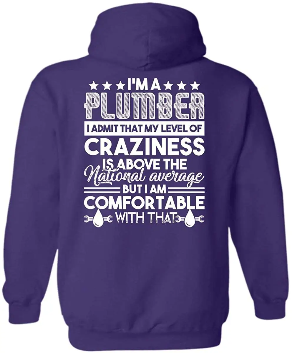 Длинная толстовка с капюшоном I Am A Plumber унисекс | Мужская одежда