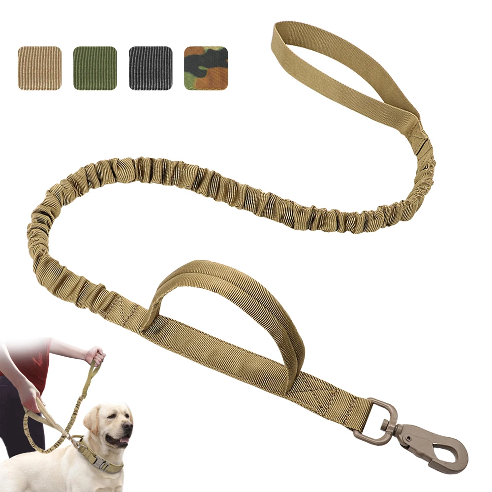 Bungee Dog Leash Running Tactical Military Dog Leash Dog Leash Tactical Elastic Collars