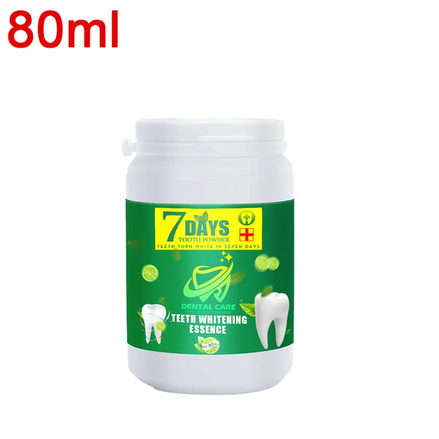Tooth whitening tooth powder 100g, remove smoke stains, coffee stains, tea stains, freshen bad breath, oral hygiene, dental care IIYF-80ml