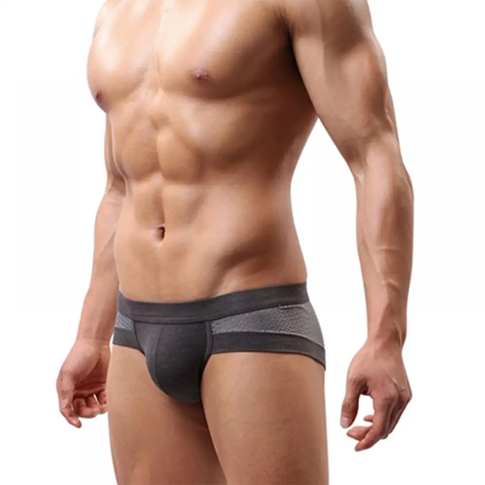Men's Sexy Mesh Modal Triangle Underwear Breathable Solid Briefs Underpants Calzoncillos Hombre Comfortable To Wear For Daily men underwear,sports triangle pants