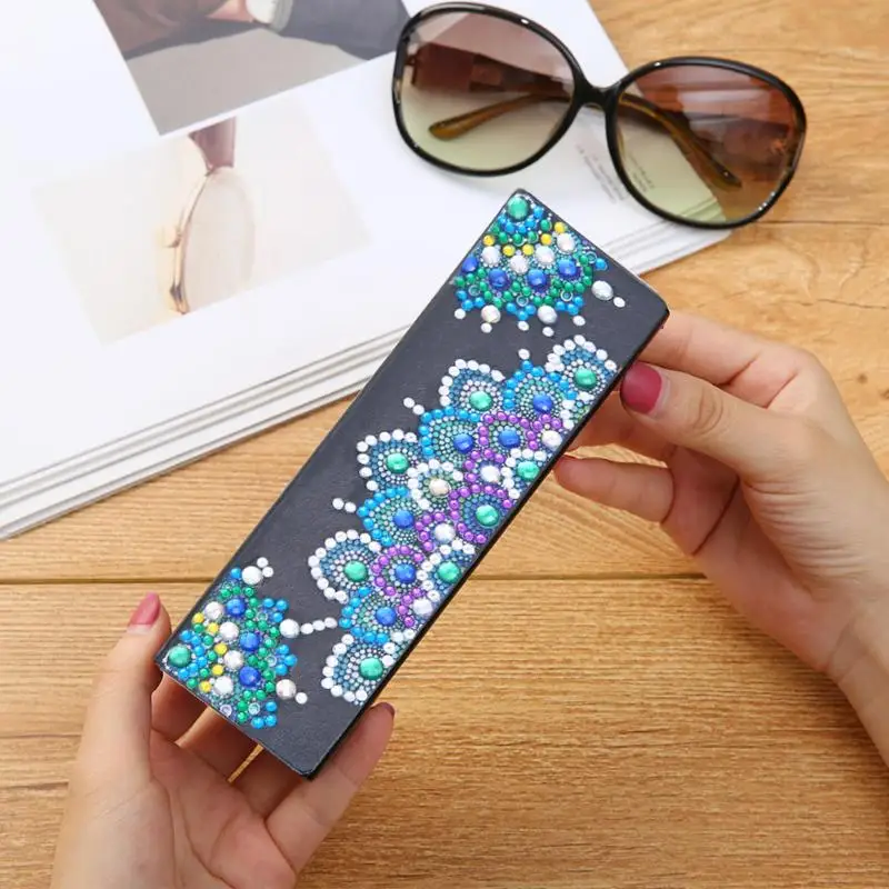 Коробка для очков DIY алмазная живопись чехол для солнцезащитных очков портативная кожаная коробка для хранения очков коробка для очков Алмазная вышивка ремесло
