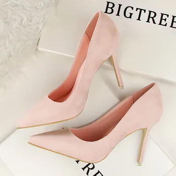 

Women Pumps High Heels Office Pointed Toe Women Shoes Wedding Shoes Sude Women Heels Ladies Shoes chaussures femme