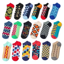 Модные милые Креативные Хлопковые женские носки, носки с геометрическим рисунком арбуза, супер забавные носки с монстрами, популярные милые носки с фруктами