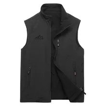 Мужская одежда, осенний стильный жилет, молодежный Мужской Повседневный тонкий Одноцветный двусторонний жилет большого размера, модная рубашка