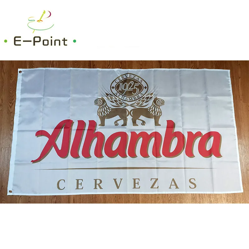 Alhambra Beer Flag 3ft*5ft (90*150cm) Size Christmas Decorations for Home Banner Indoor Outdoor Decor BER117 | Дом и сад