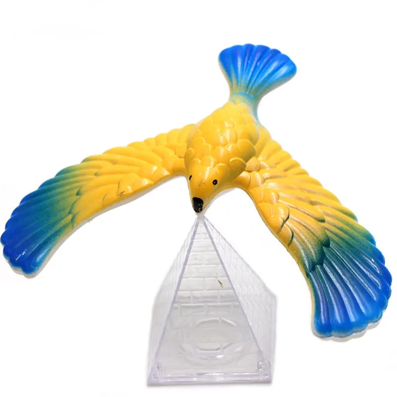 Amazing Balancing Eagle With Pyramid Stand Magic Bird Desk Kids Toy Fun Learn Balanced eagle toy #3N21 (5)