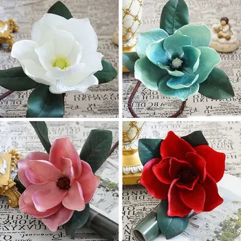

1pcs Magnolia Artificial Flower Decoration Plants Christmas Wedding Living Room Home Party Decoration Fake Flower Silk Flowers