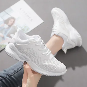 

2020 Spring New Style Athletic Shoes Women's Extra High White Shoes Women's Running Shoes off girl white shoes