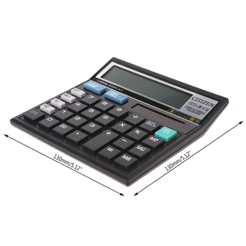 

12-Digit Display Scientific Calculator Solar Battery Dual Power Large Display Office Desktop Calculator
