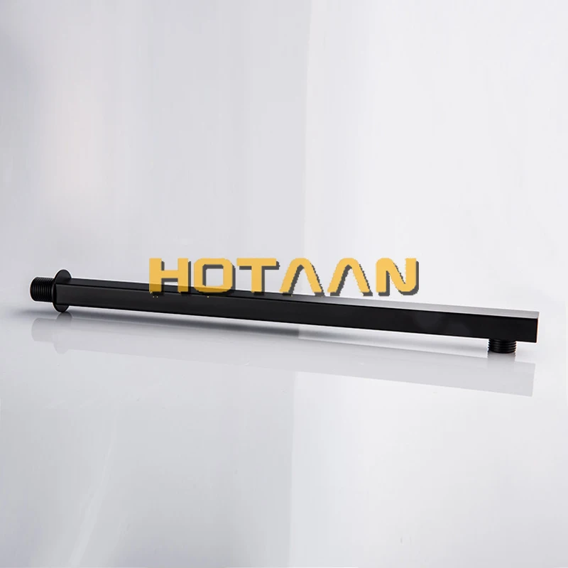 38cm Length Shower Fixed Connecting Pipe Wall Mounted Shower Arm Shower Head Accessory Matte Black