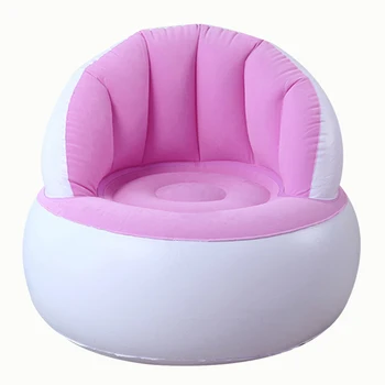 

Comfortable Kids Flocking Chair Pouf with Backrest Inflatable Soft Sofa for Kids Children Home