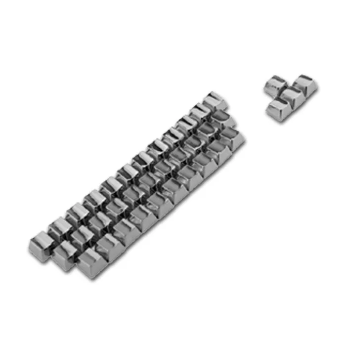 

Mechanical Keyboard Metal Key Cap Cross Shaft Never Fade 37 Key Silver Special Offer Wholesale