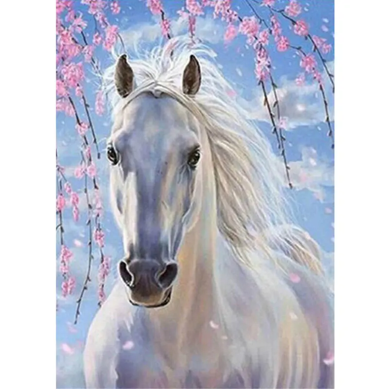 Elegant Horse 5D Diamond Painting Full Resin DIY Embroidery Stitch Home Decoration Maison | Дом и сад