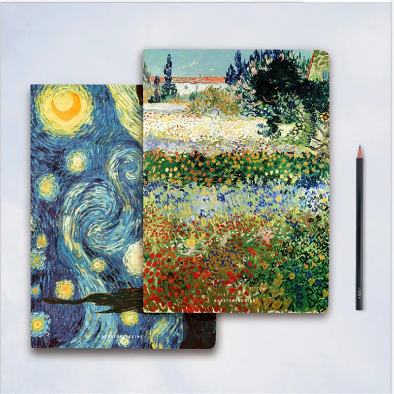 

96 pages Van Gogh oil painting series Notebook paper Diary Book Sketch Book Chrismas Gift or collection office or students