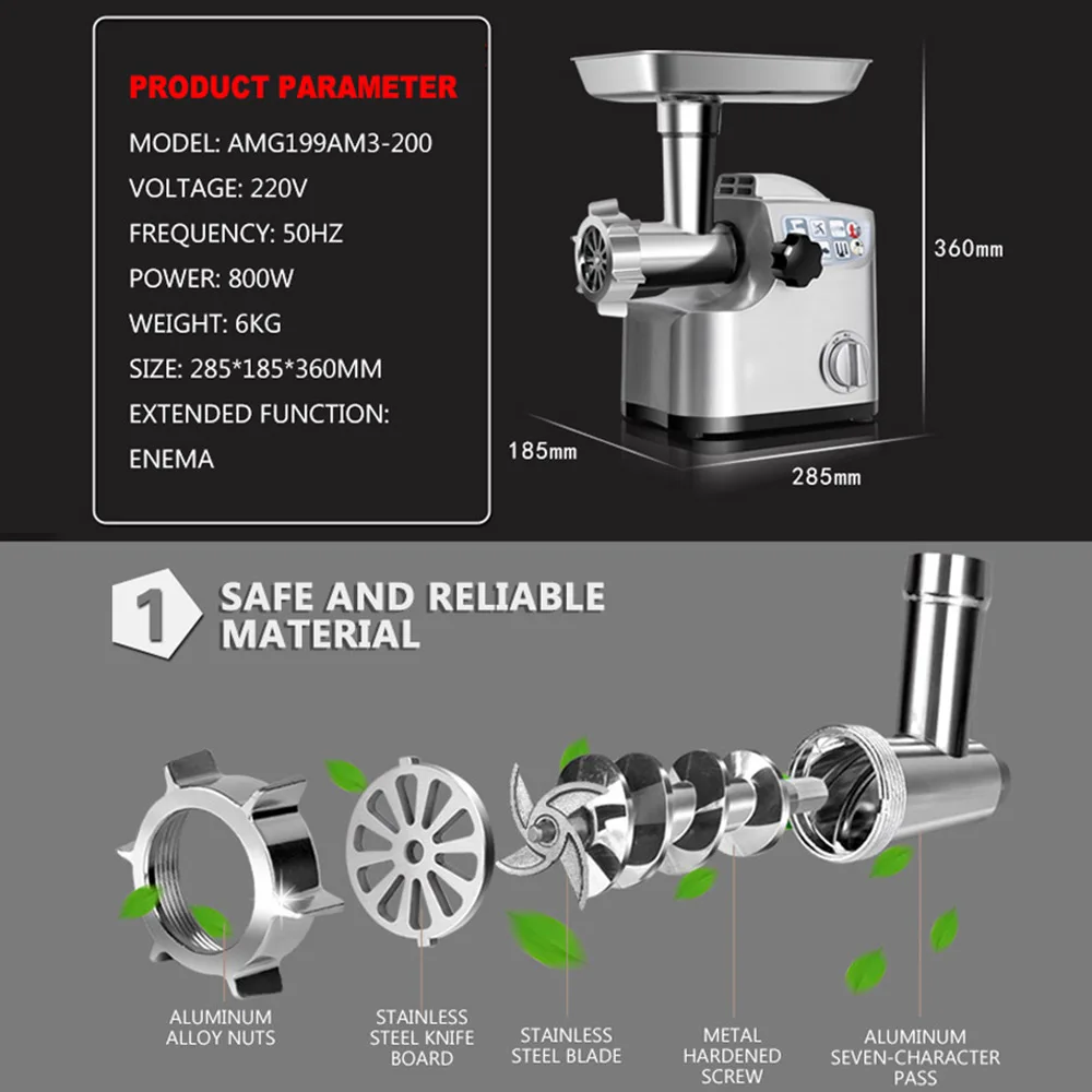 Electric Multifunction Mince Stuffing Machine 3