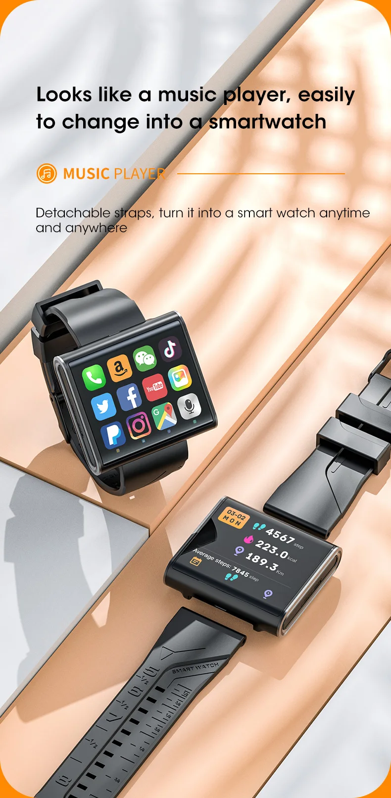 Carkira Np3 Dual System 4g Smartwatch 2.0 Inch Aomled 480*320px 4gb+64gb  Smart Watch Men Phone Wifi Internet Gps Clock - Smart Watches - AliExpress