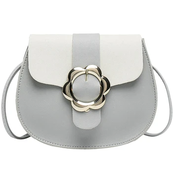

Fashion Women'S Handbags Simple Flower Decoration Small Bag Women'S Girls Candy Color Pu Leather Shoulder Ladies Messenger Bag G