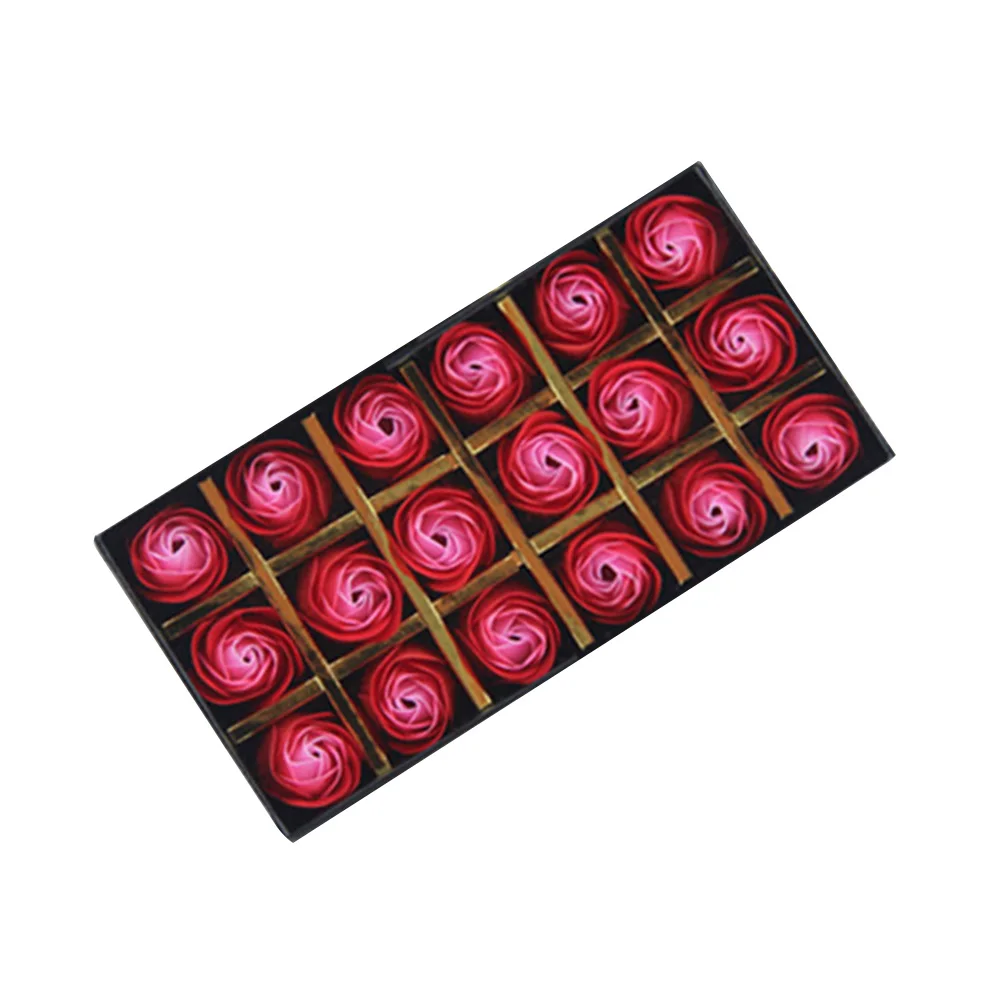 New 18Pcs Rose Soap Flower Gift Box Case Anniversary Valentines Day Birthday Present