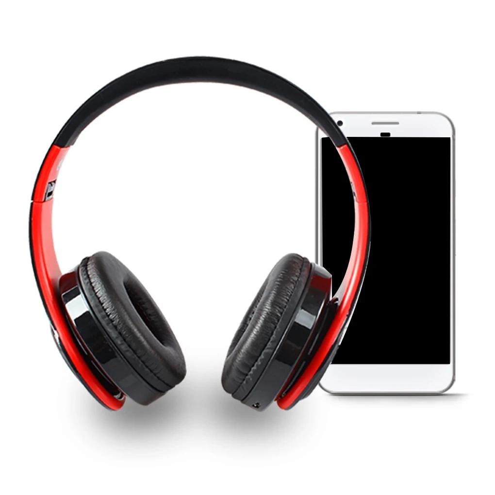 Беспроводные наушники, Bluetooth гарнитура, складные наушники, регулируемые наушники с микрофоном для телефона, ПК, латтоп, Mp3, tv