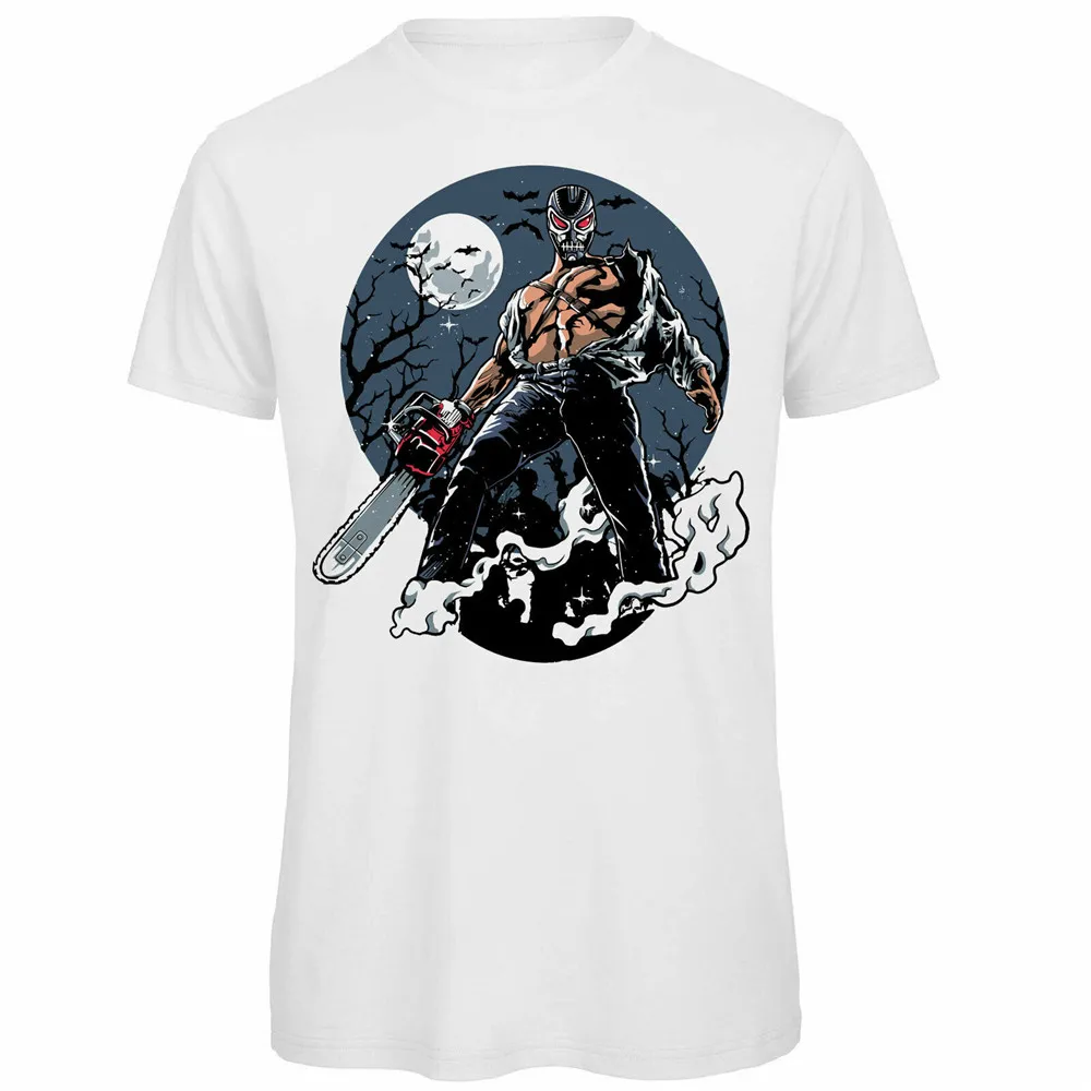 

T-Shirt Funny Man Shirt Print Cotton Horror Movie Evil Night Tuned Free Style Tee Shirt