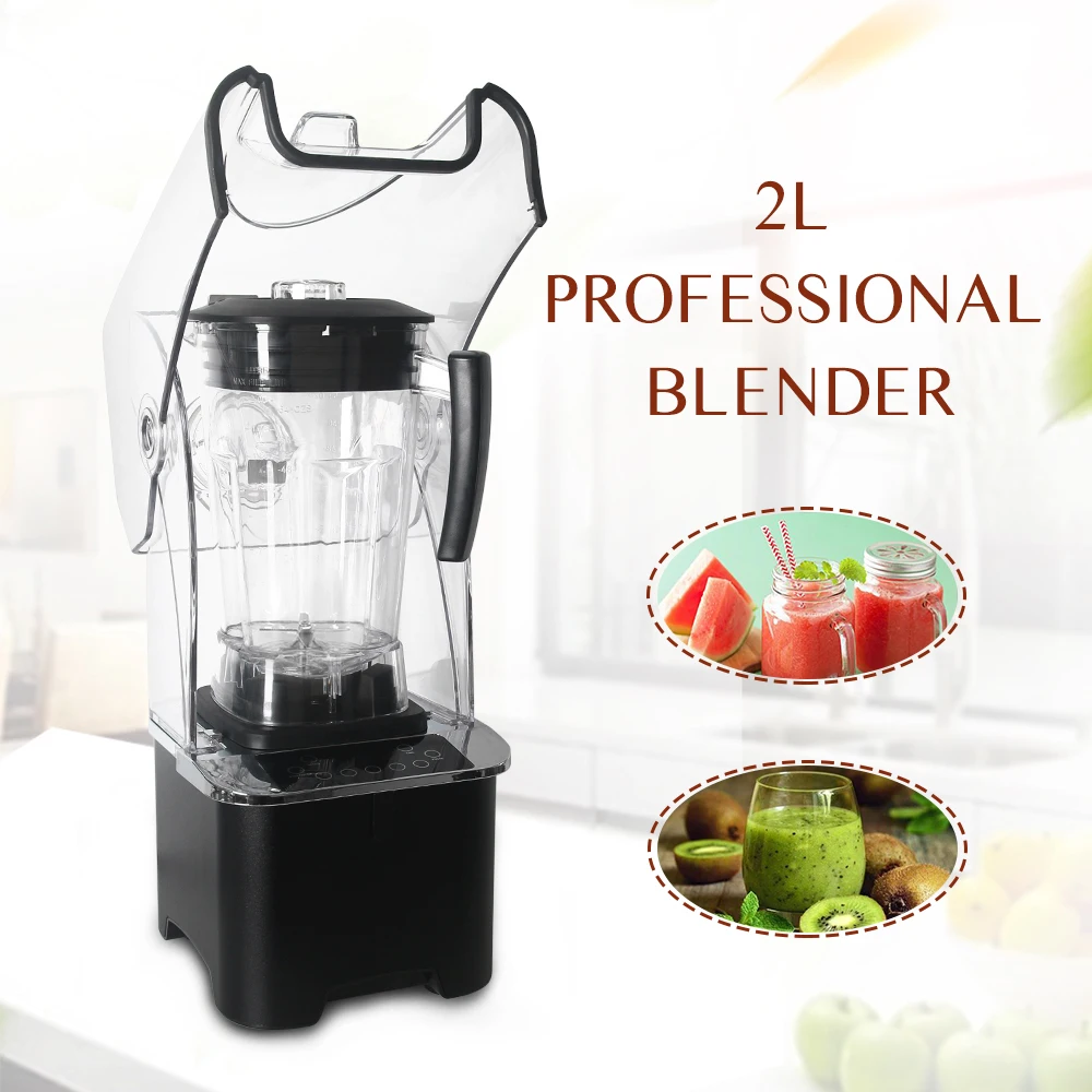 Large Capacity 2L Smoothie Blender 2200W Commercial Professional Power Blender Mixer Fruit Juicer With Mixing Stick 220V