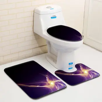 

3Pcs/set Leopard and Tiger Pattern Bath Mat Toilet Rug Bathroom Soft Absorbent Mats