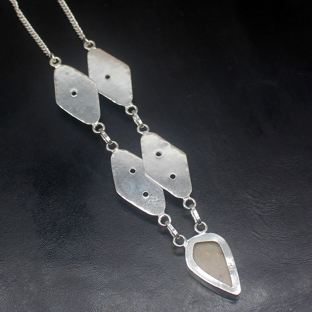 Gemstonefactory Jewelry Big Promotion 925 Silver Abalone Shell Purple Amethyst Ladies Women Chain Necklace 52m 202101726