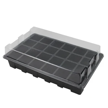 

24 Grids Plant Seedling Germination Tray Nursery Pots Planter Starter Grow Box Seedling Tray with Lids 66CY