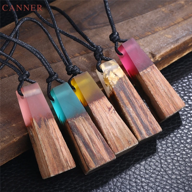 Женское Винтажное колье CANNER из смолы черное ожерелье веревки подарок длинное на